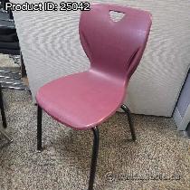Classroom Select Burgandy Plastic Stacking Guest Chair 19.5' H