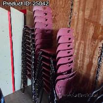 Classroom Select Burgandy Plastic Stacking Guest Chair 19.5' H - Photo 2