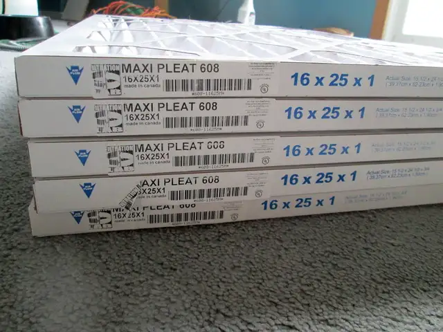 5 PACK ( LOOSE  )   FURNACE  FILTERS  ( 16 X 25 X1 )