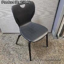 Classroom Select Black Plastic Stacking Student Guest Chair 18'H