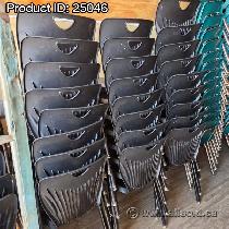 Classroom Select Black Plastic Stacking Student Guest Chair 18'H - Photo 2