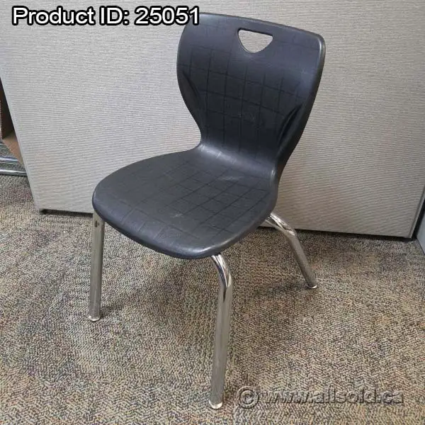 Classroom Select Black Plastic Steel Stacking Student Chair 16'H