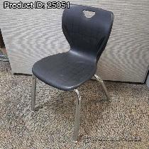 Classroom Select Black Plastic Steel Stacking Student Chair 16'H