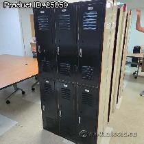 Republic Bank of 6 Doors Black Double Tier Storage Locker
