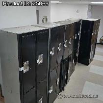 Black & Beige Bank of 4 Doors Double Tier Storage Locker - Photo 2