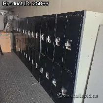 Black & Beige Bank of 4 Doors Double Tier Storage Locker - Photo 3