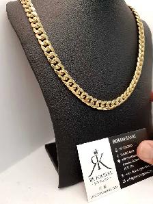 10k yellow gold cuban link chain R1