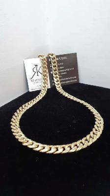 10k yellow gold cuban link chain R1 - Photo 4