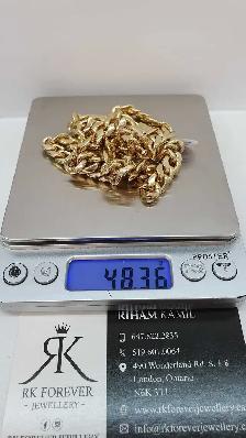10k yellow gold cuban link chain R1 - Photo 6