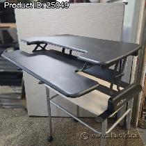 Varidesk Essential 36' Black Height Adjustable Desktop Sit Stand - Photo 2