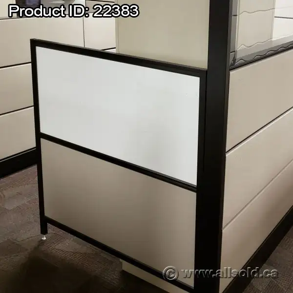 Teknion TOS Tan / Black Trim Divider Panel Wing Walls