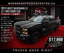 2015 Chevrolet Silverado 1500 LTZ- Z71 Crew Cab Triple Black Ful