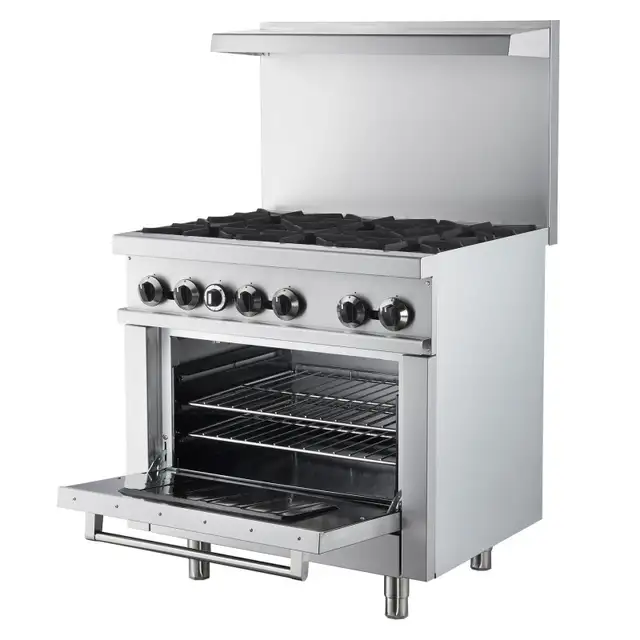 Forno Commercial 36' Gas Range with 6 Burners FCMGR0093-36
