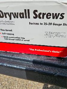 Drywall Screws, 1-5/8 Fine thread, aprox. 2500, 1/2 box. $ 10