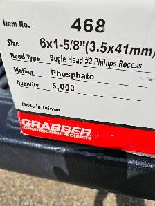 Drywall Screws, 1-5/8 Fine thread, aprox. 2500, 1/2 box. $ 10 - Photo 3