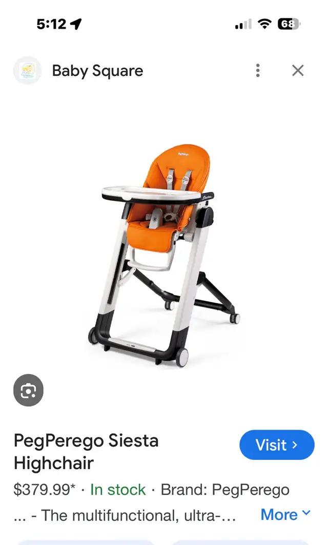 Peg Perego Highchair-Half the retail price!
