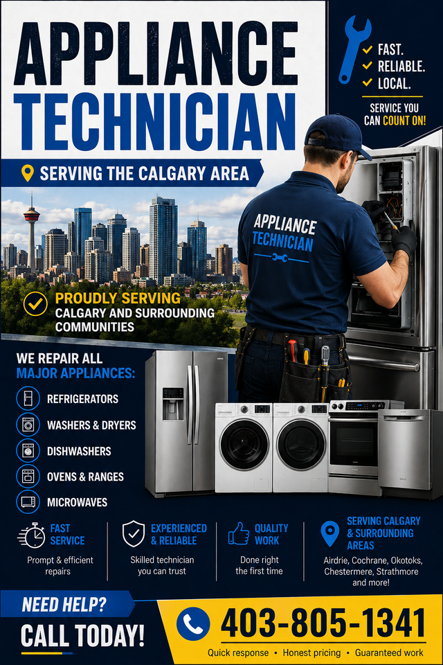 APPLIANCE BROKEN? WE CAN FIX IT!