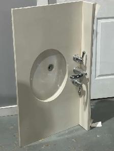 Hotel-Grade Quartz-Style Vanity Top w/ Sink