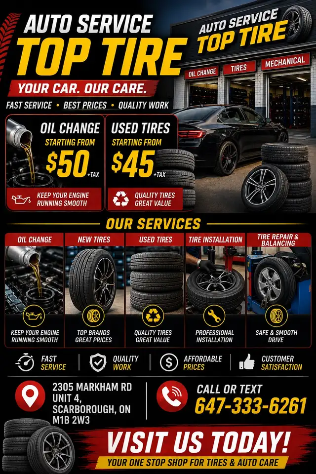 New & Used Tires   Oil Change