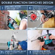 New 1 1/4" Heavy Duty Rotary Hammer Drill For Sale - Photo 8