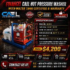 CAEL Hot Pressure Washer with Water Tank Certified & Warranty