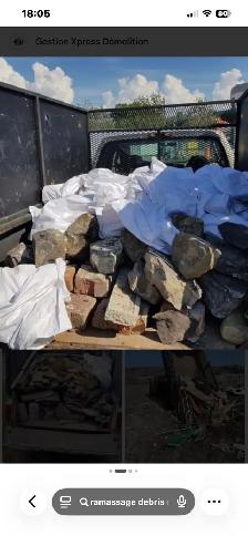 ramassage débris de construction