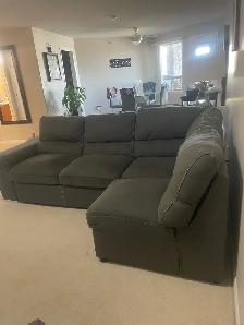 Grey Sectional Sofa with Pull-Out Bed - Photo 2