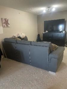 Grey Sectional Sofa with Pull-Out Bed - Photo 4