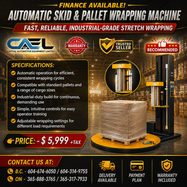 Finance! New CAEL Automatic Skid & Pallet Wrapping Machine The