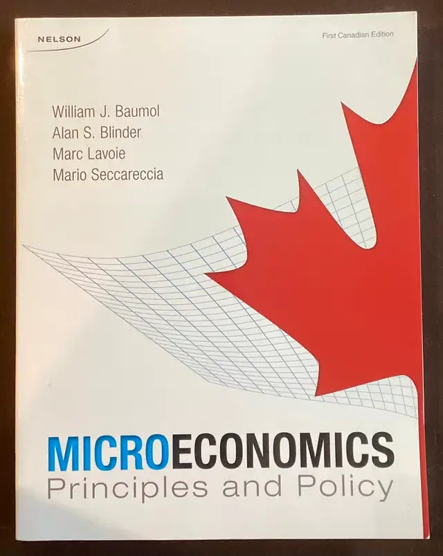 Microeconomics: Principles and Policy by Baumol, Blinder, Lavoie