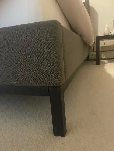 Grey Upholstered Queen Size Bed - Photo 4