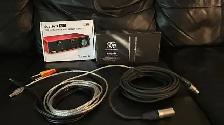 Mic, cables, tripod and Focusrite audio interface