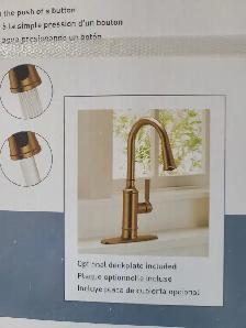 2 BRAND NEW MOEN GOLD PULL DOWN KITCHEN FAUCETS - Photo 2