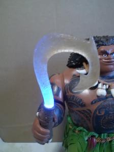 DISNEY  MAUI DOLL FROM MOANA MOVIE-LIGHTED HOOK-USED-WORKS-$25 - Photo 2