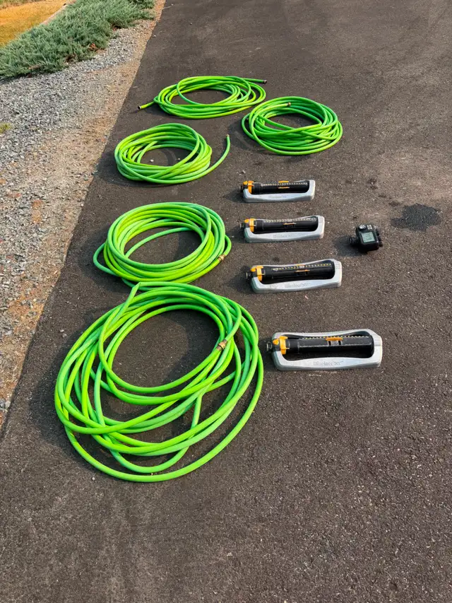 Hoses, Sprinklers, 4-Zone Timer