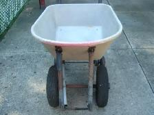 Contractors style wheelbarrow,, dual wheels, rear wheels, used - Photo 2