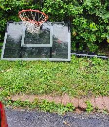free 10-12ft lavender and life time basketball net