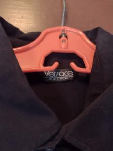 Men's Versace black collar dress shirt size XL - Photo 5