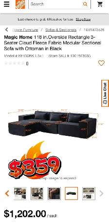Brand New Modern Modular L-Shape Sofa Special $299 to $399 - Photo 8