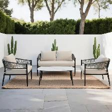 Brand New 4pcs Patio Furniture Set Faux Marble Table $459 - Photo 9