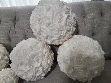 New Silk Flower Ball Artificial Rose Flower Ball Hanging Decorat - Photo 4