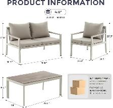 Brand New 4pcs All Aluminum Patio Furniture Set Selling at $399 - Photo 4
