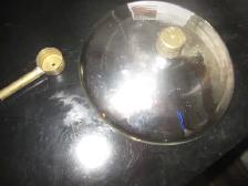 7 1/4' 2PC MERCURY GLASS REFLECTOR FOR BRACKET OIL LAMP