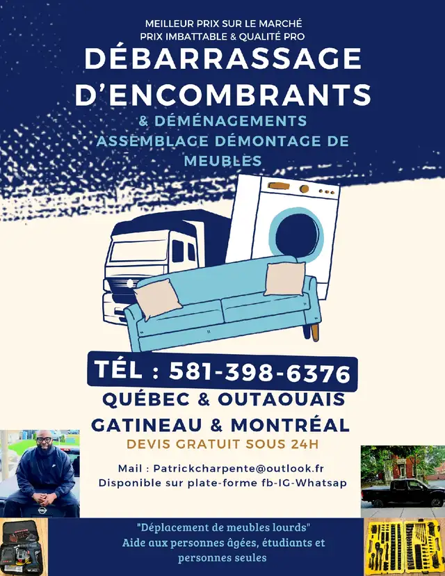 Aide au Déménagement, Manutention & Assemblage de Meubles