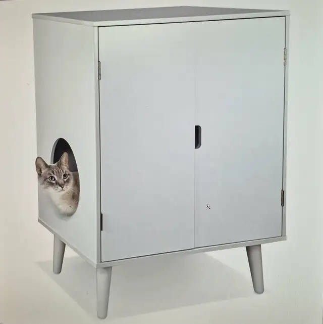 PENN-PLAX HIDDEN LITTER BOX CABINET – CAT FURNITURE – NEW SEALED