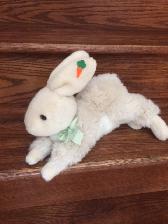 BEAU LAPIN NEUF BEIGE BLANC TRÈS DOUX 12'LONGx8'HAUT: $10.00 - Photo 2