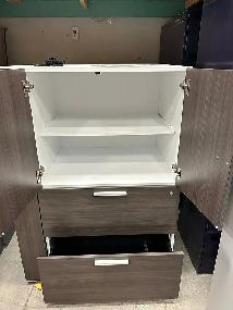 Teknion Storage & 2 Drawer Filing Cabinet with Coat Hanger