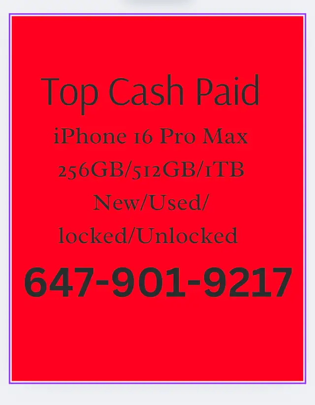 CASH paid for NEW iPhone 16 pro max 1Terabyte