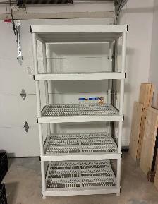 5-Tier White Plastic Storage Shelf –