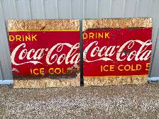 Coca-cola signs 1950, approx. 36" x 48" , some condition issues, - Photo 3
